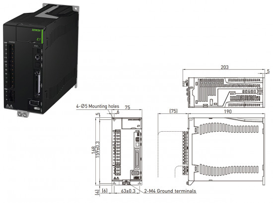 ED1 серводрайвер ED1F-EG-0422-01 (EtherCAT CoE) HIWIN - купить | Юнитех ...
