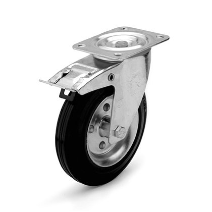 колесо тип FF – поворотный кронштейн + тормоз