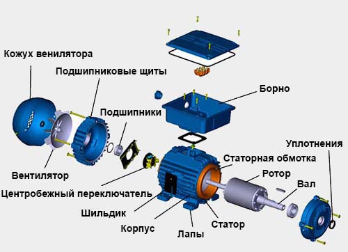 конструцькі трифазні електродвигуни