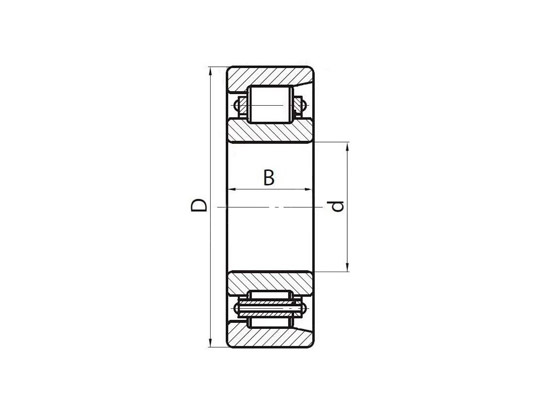 Радиальный роликовый подшипник чертеж